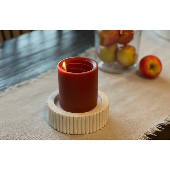 Spiral Light Candle Mulled Cider 4x6 Round 40hr Burn -Brand New Large - Picture 1 of 8